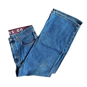Vtg Ralph Lauren Polo Jeans Company 33x30 Y2K Blue Denim Pants Mens Banner